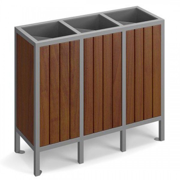 Wooden segregation bin Tantum 3 x 56L Wooden segregation bin Tantum 3 x 56L