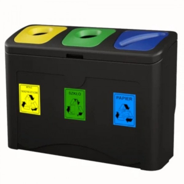 Eco Sorter Waste Segregation Container 3 x 50L