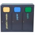 3-module waste segregation station Eco Estri 3 x 60L with flaps 3-module waste segregation station Eco Estri 3 x 60L with flaps