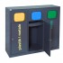 3-module waste segregation station Eco Estri 3 x 60L with flaps 3-module waste segregation station Eco Estri 3 x 60L with flaps
