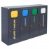 4-module waste segregation station Eco Estri 4 x 60L with flaps 4-module waste segregation station Eco Estri 4 x 60L with flaps