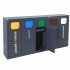 5-module waste segregation station Eco Estri 5 x 60L with flaps 5-module waste segregation station Eco Estri 5 x 60L with flaps