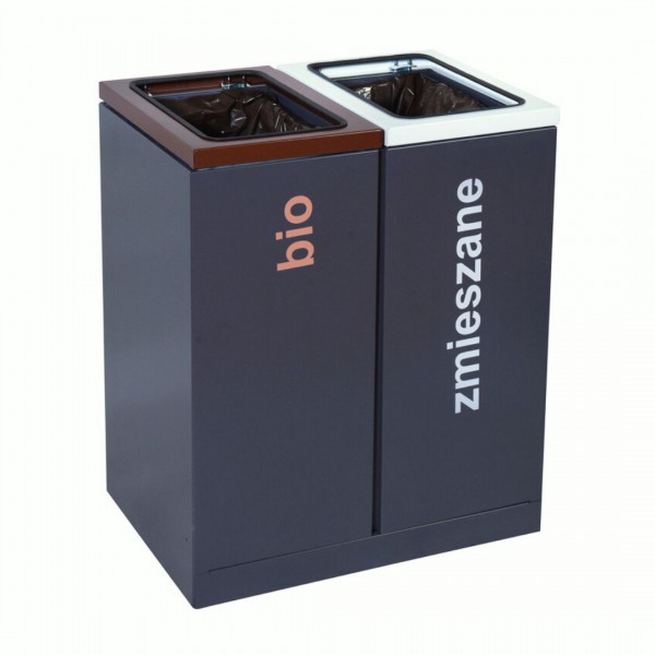 2-module waste segregation station Eco Star 2 x 60L 2-module waste segregation station Eco Star 2 x 60L
