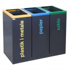 3-module waste segregation station Eco Star 3 x 60L 3-module waste segregation station Eco Star 3 x 60L