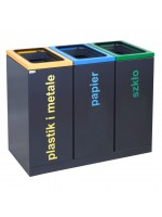 3-module waste segregation station Eco Star 3 x 60L