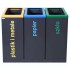 3-module waste segregation station Eco Star 3 x 60L
