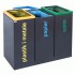 3-module waste segregation station Eco Star 3 x 60L