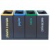4-module waste segregation station Eco Star 4 x 60L