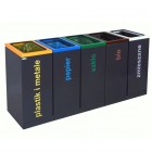 5-module waste segregation station Eco Star 5 x 60L 5-module waste segregation station Eco Star 5 x 60L