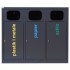 3-module waste segregation station Eco Estri 3 x 60L galvanized