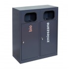 2-module waste segregation station Eco Estri 2 x 60L galvanized 2-module waste segregation station Eco Estri 2 x 60L galvanized