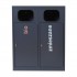 2-module waste segregation station Eco Estri 2 x 60L galvanized 2-module waste segregation station Eco Estri 2 x 60L galvanized