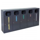 5-module waste segregation station Eco Estri 5 x 60L galvanized 5-module waste segregation station Eco Estri 5 x 60L galvanized