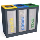 Anti-terrorist segregation bin Travel 3 x 60L