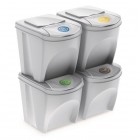 Sortbucket 4 x 25L White Segregation Bin