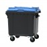 4-wheel waste container 1100 L ESE Split Lid with ”flap in flap" blue 4-wheel waste container 1100 L ESE Split Lid with ”flap in flap" blue