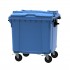 4-wheel waste container 1100 L ESE Split Lid with ”flap in flap" blue 4-wheel waste container 1100 L ESE Split Lid with ”flap in flap" blue