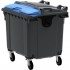 4-wheel waste container 1100 L ESE Split Lid with ”flap in flap" blue 4-wheel waste container 1100 L ESE Split Lid with ”flap in flap" blue