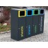 Waste segregation station Esterno 4 x 80L Waste segregation station Esterno 4 x 80L