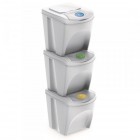 Waste segregation bin Sortbucket 3 x 25L white