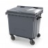 4-wheel waste container 1100 L Contenur with flat lid 4-wheel waste container 1100 L Contenur with flat lid