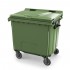 4-wheel waste container 1100 L Contenur with flat lid 4-wheel waste container 1100 L Contenur with flat lid