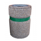 Concrete bin with painted stripe 70 L Concrete bin with painted stripe 70 L