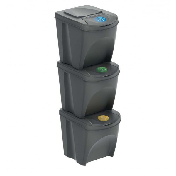 Waste segregation bin Sortbucket 3 x 25L Waste segregation bin Sortbucket 3 x 25L