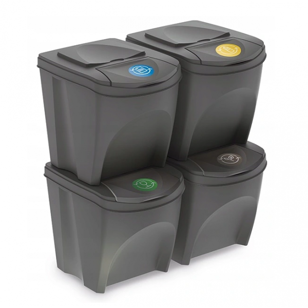 Waste segregation bin Sortbucket 4 x 25L Waste segregation bin Sortbucket 4 x 25L