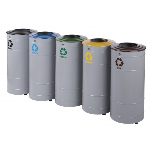 Waste segregation station Circle 5 x 80 L Waste segregation station Circle 5 x 80 L
