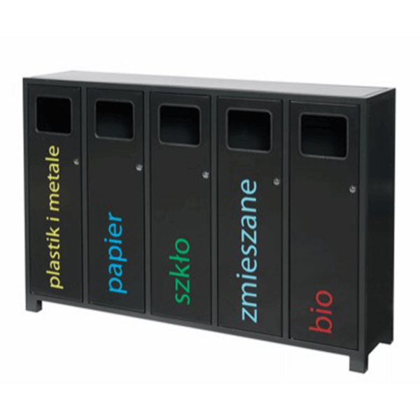 GRAFEN Waste Segregation Station 5 x 50L GRAFEN Waste Segregation Station 5 x 50L