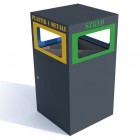 Waste segregation bin Quadratic 4 x 80 L Waste segregation bin Quadratic 4 x 80 L