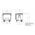 4-wheel waste container 1100 L Contenur with flat lid 4-wheel waste container 1100 L Contenur with flat lid