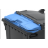 4-wheel waste container 1100 L ESE Split Lid with ”flap in flap" black 4-wheel waste container 1100 L ESE Split Lid with ”flap in flap" black