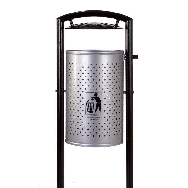 Street waste bin with a canopy roof K-A5 60L Street waste bin with a canopy roof K-A5 60L