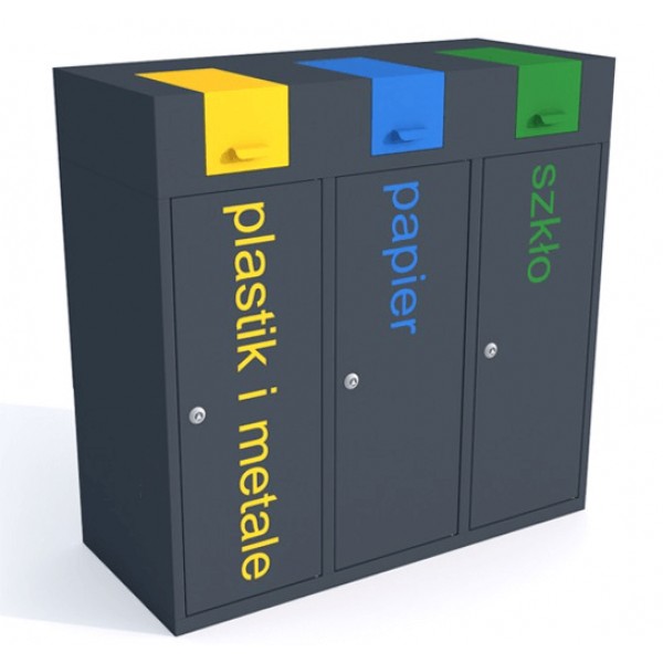 Waste segregation station Moderno Bin 3 x 40 L Waste segregation station Moderno Bin 3 x 40 L