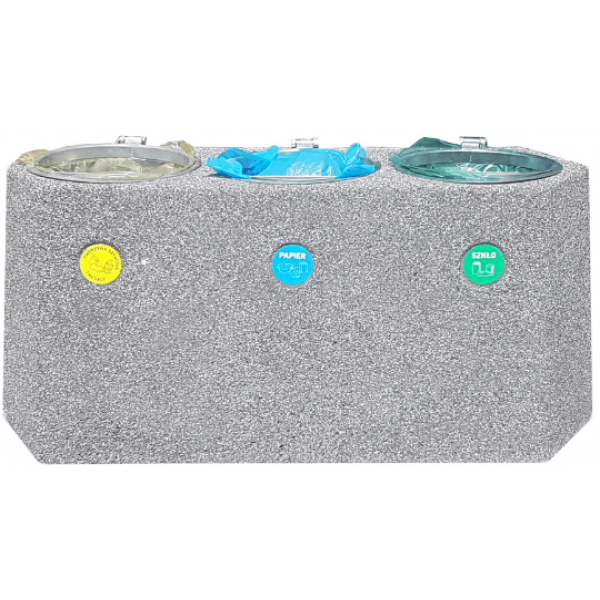 Concrete waste segregation bin 3 x 56L Concrete waste segregation bin 3 x 56L