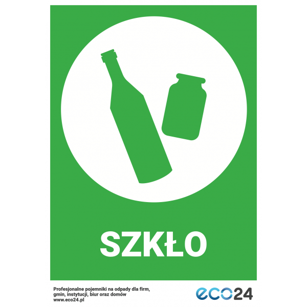Waste segregation bin sticker A5 – glass Waste segregation bin sticker A5 – glass