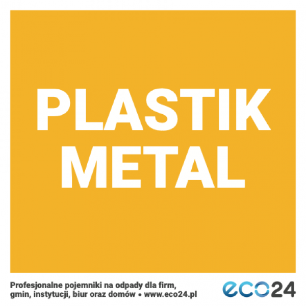 Waste segregation bin sticker 15 x 15 cm – plastic metal Waste segregation bin sticker 15 x 15 cm – plastic metal