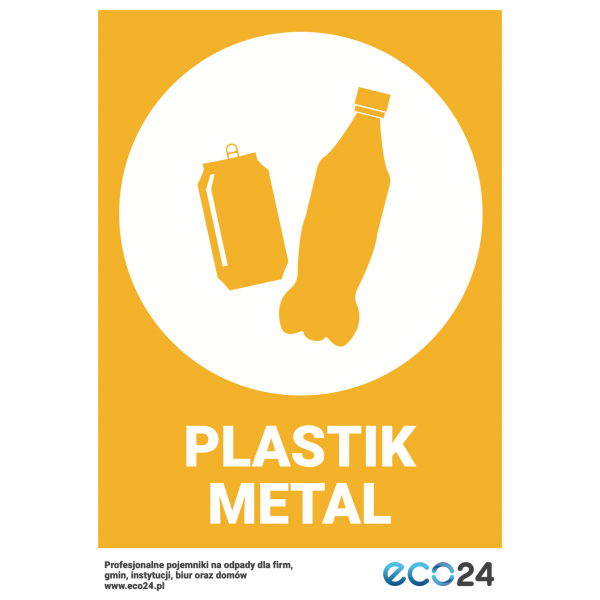Waste segregation bin sticker A5 – plastic metal Waste segregation bin sticker A5 – plastic metal