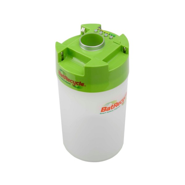 Battery container with tester Battery container with tester