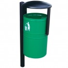 Street waste bin with a canopy roof Indiana 35L