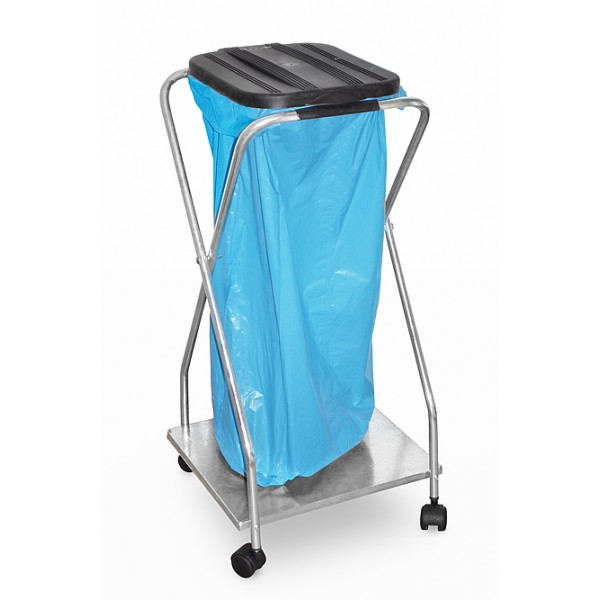 Waste bag rack on wheels with frame 1 x 120L Waste bag rack on wheels with frame 1 x 120L