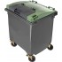 4-wheel waste container with "lid in lid" 1100 L Weber