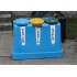 Waste segregation container 3 x 120L Trojak Mini with educational board Waste segregation container 3 x 120L Trojak Mini with educational board