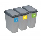 Slim-Bin 3 x 25L OKT Segregation Bins Set