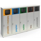 5-module waste segregation container ESTRI 5 x 70 L 5-module waste segregation container ESTRI 5 x 70 L