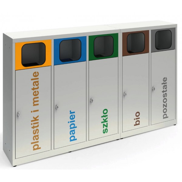 5-module waste segregation container ESTRI 5 x 70 L 5-module waste segregation container ESTRI 5 x 70 L