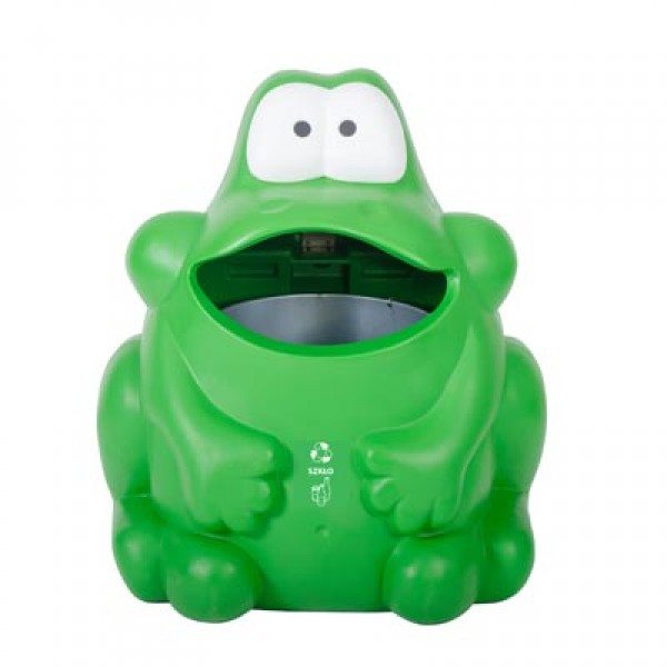 Froggo 70L green recycling bin for children Froggo 70L green recycling bin for children