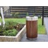 Woodmet street waste bin with a capacity of 80 L